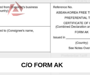 C/O FORM AK (ASEAN - KOREA)